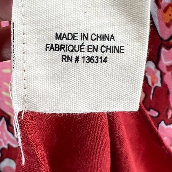 Quagga Kimono Cardigan One Size Red Colorful Floral Lightweight Boho Beach - Picture 9 of 11